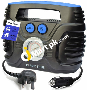 Dual Power Tyre Inflator P.i. Auto Store Air Compressor 220-240V Ac/12 Dc - Imported From Uk